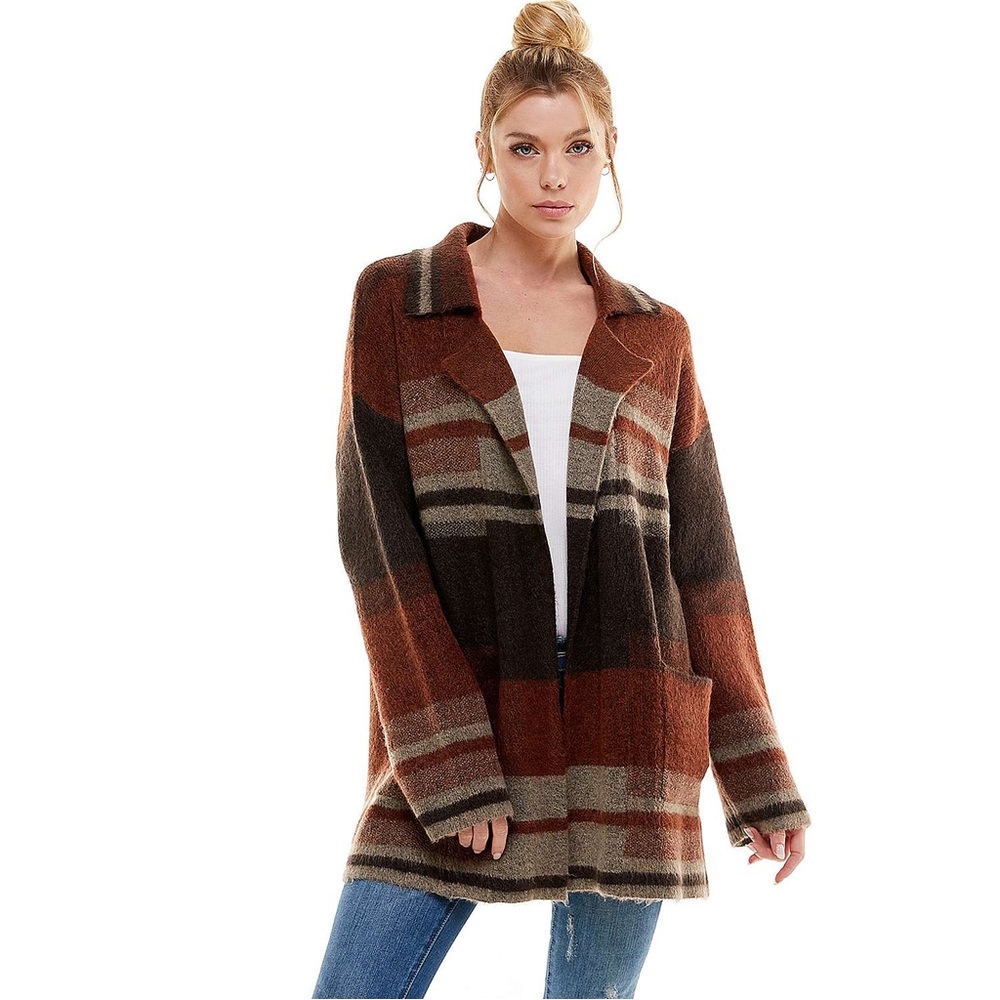 Thread & Supply Sparrow Amber Brown Cardi Coat